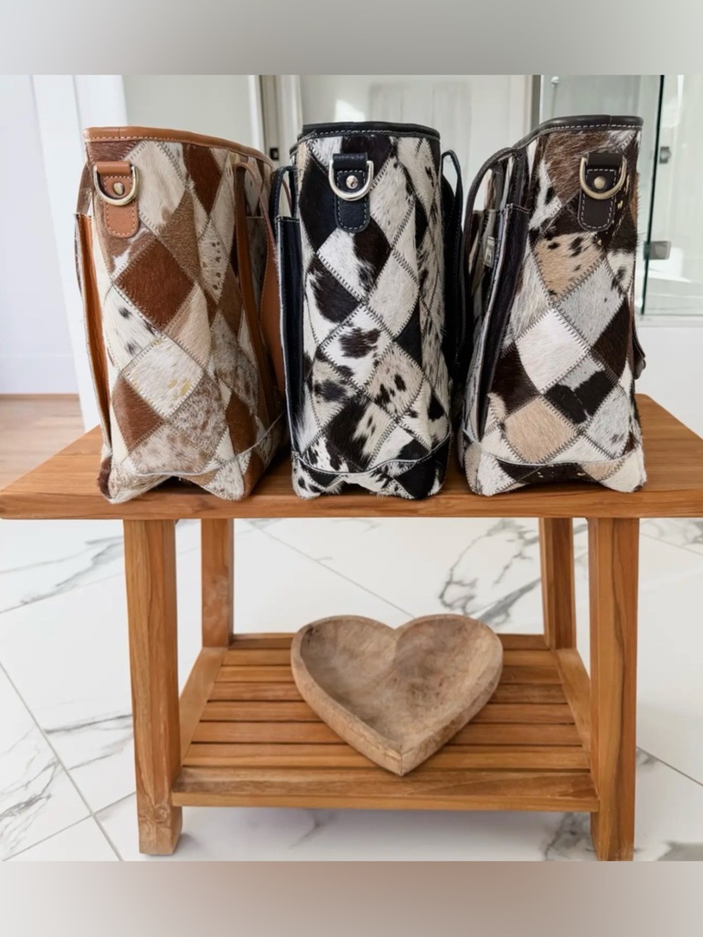 🖤 Matching Cowhide Travel Set 🖤 - Picture 2 of 4